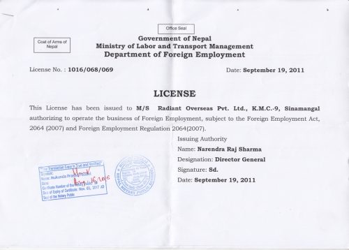 License Front